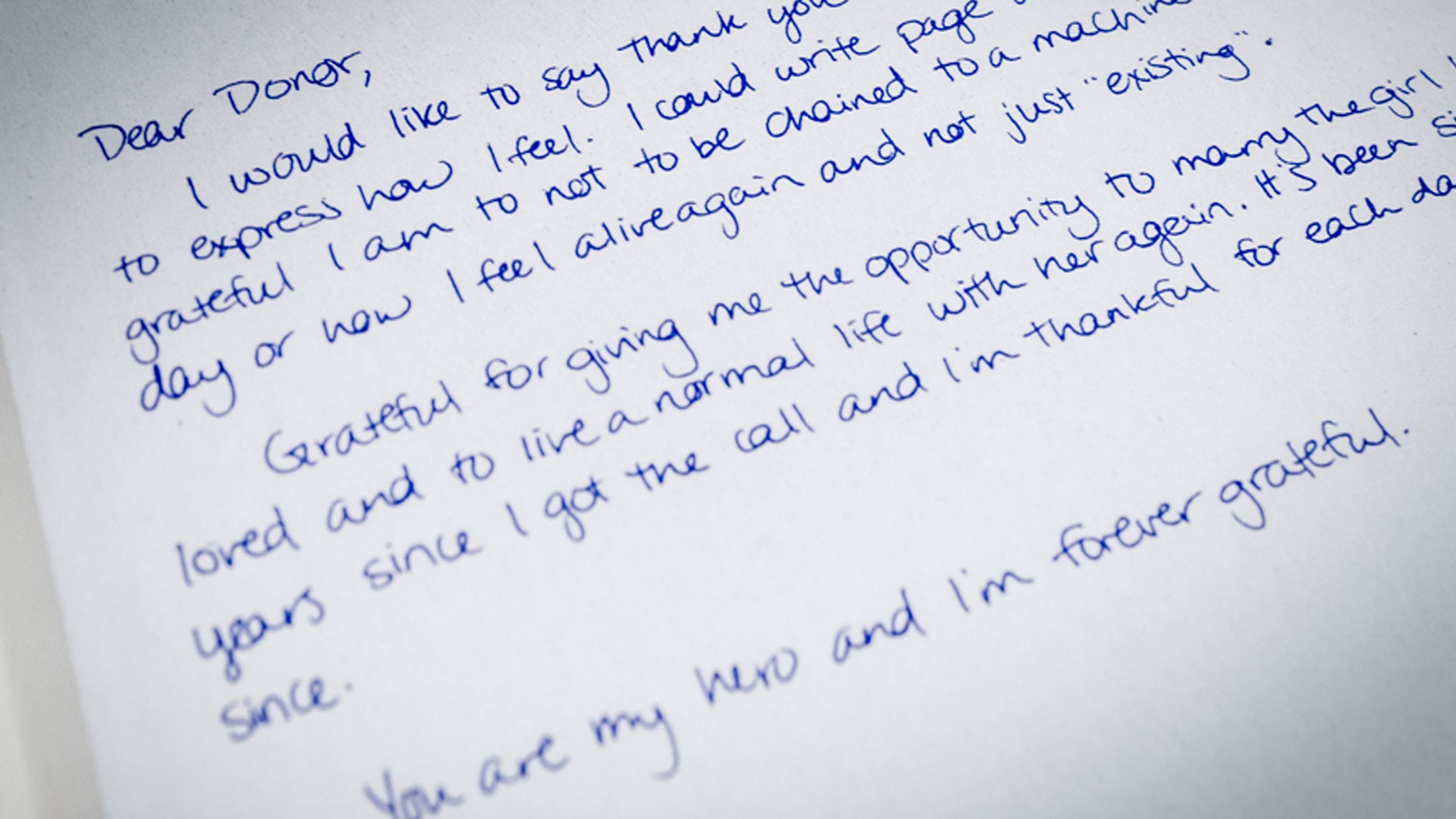 Photograph of Garrett Dykes's Dear Donor letter
