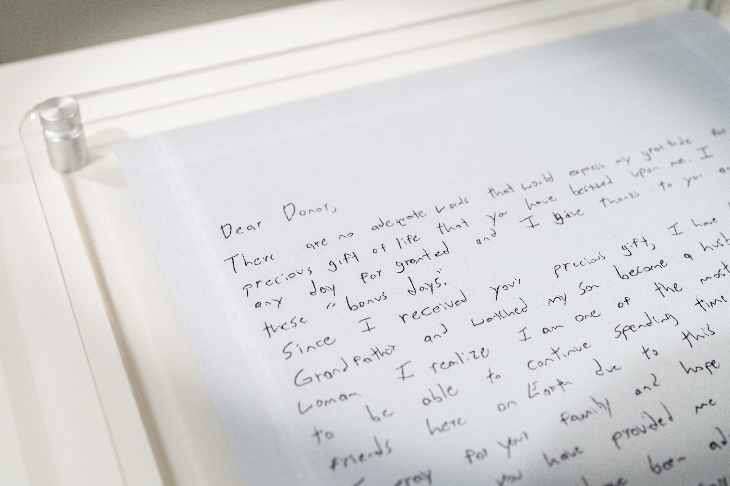 James Fielding's Dear Donor letter