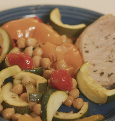 Mediterranean Pork Chops and Veggies