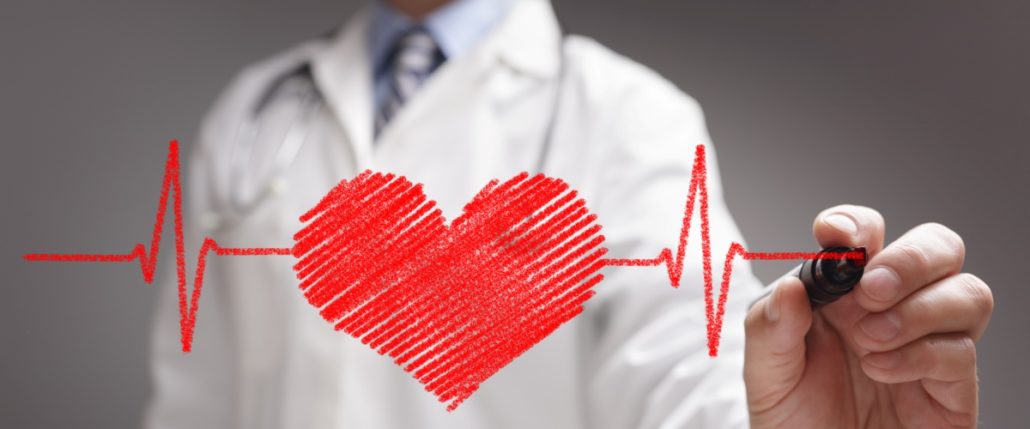 Conceptual illustration of heart EKG.