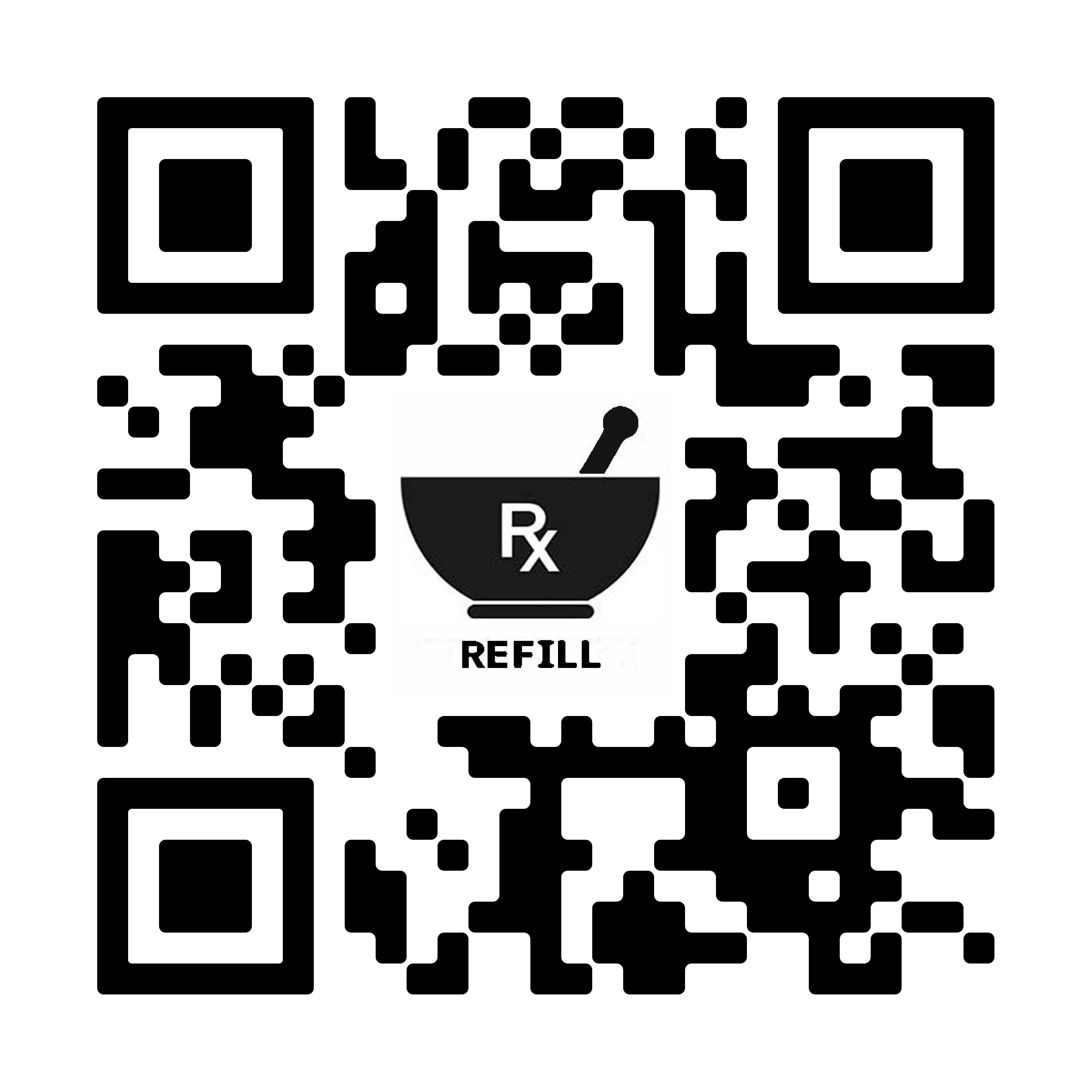 Prescription refill QR code