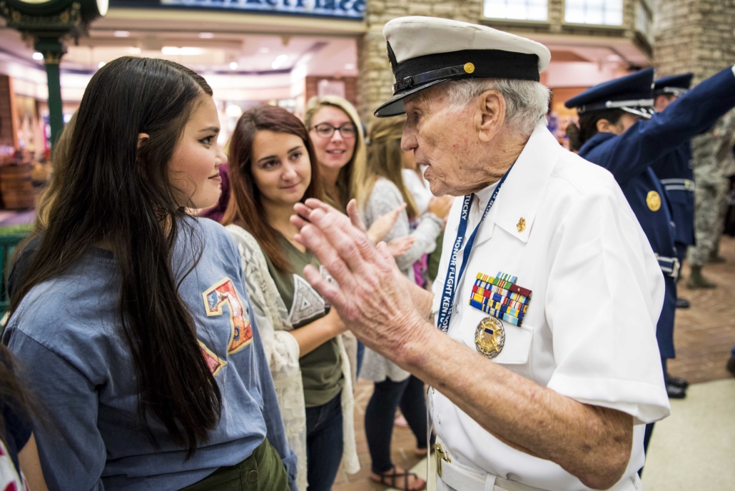 Howard Hitsman at the Honor Flight reception