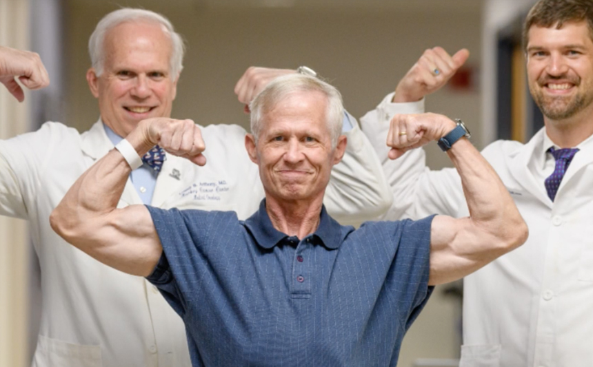 Joe Marksteiner with Drs. Anthony and Cavnar