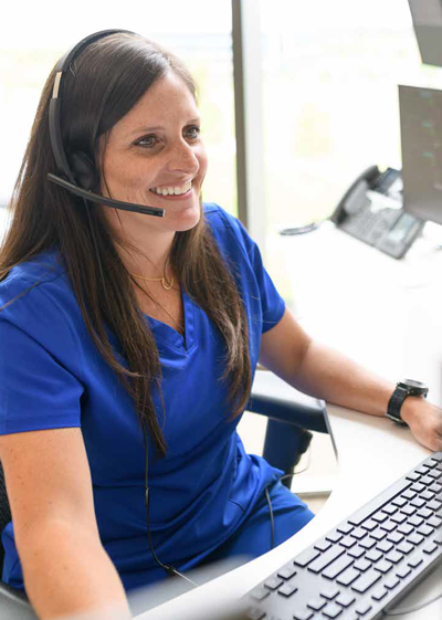 A provider monitors a patient using the eICU.