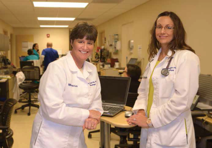 Physician assistants Julie Gurwell and Lindsey Erin-Krompak Noll