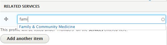 Related services field