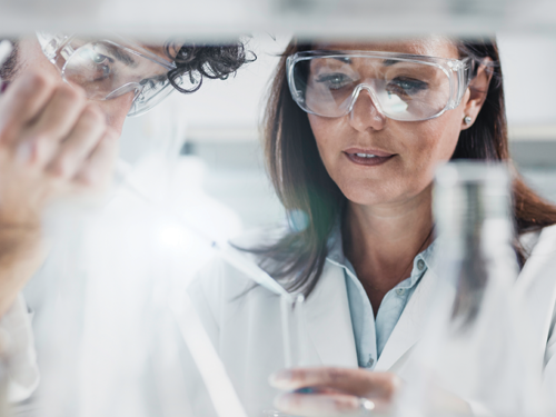 Image of two researchers in a laboratory.