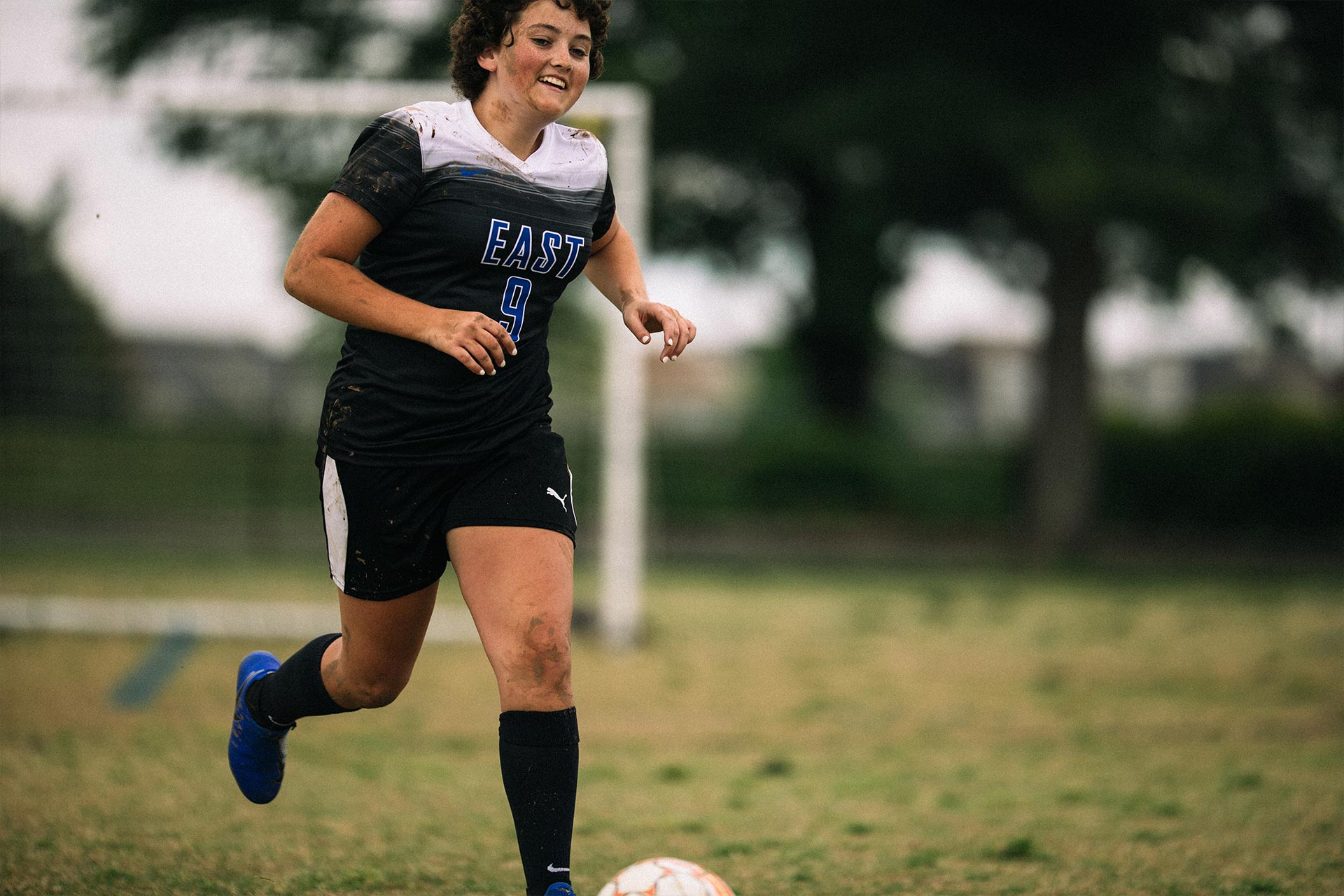 Kylee Tyson playing soccer