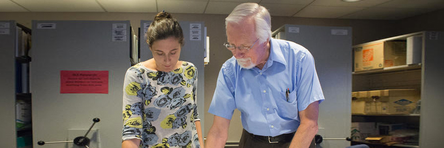 Nurse Meg Bruno with Dr. Ed Kasarskis