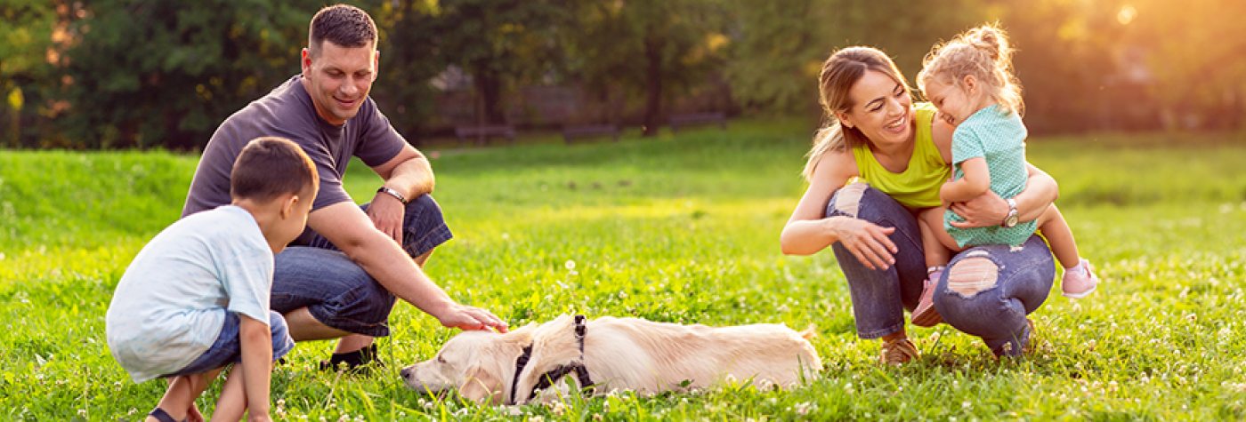 Family enjoying the outdoors