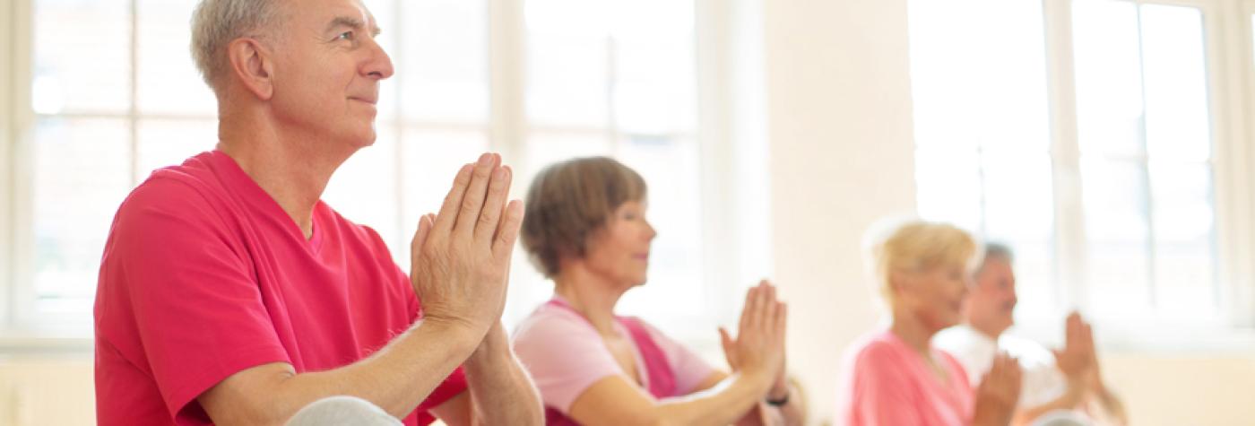 Meditation class in progress