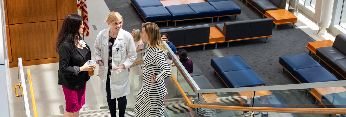 Left to right: Jessie Dunn, Kayla Kreft and Tracy Macaulay are part of the team delivering specialized care in cardiovascular pharmacy.