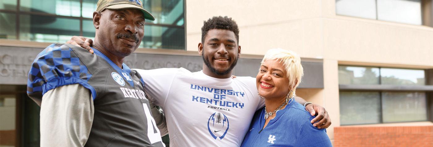 Josh Paschal with his parents, Clayton and LaTauna