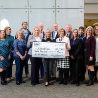 Lindi makes a $12,000 donation on behalf of KY LEADS & BREATHE to UK HealthCare.